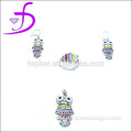 Wholesale girls jewelry set in 925 sterling silver enamel OEM welcome